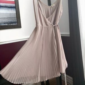 Lilac purple wrap dress.